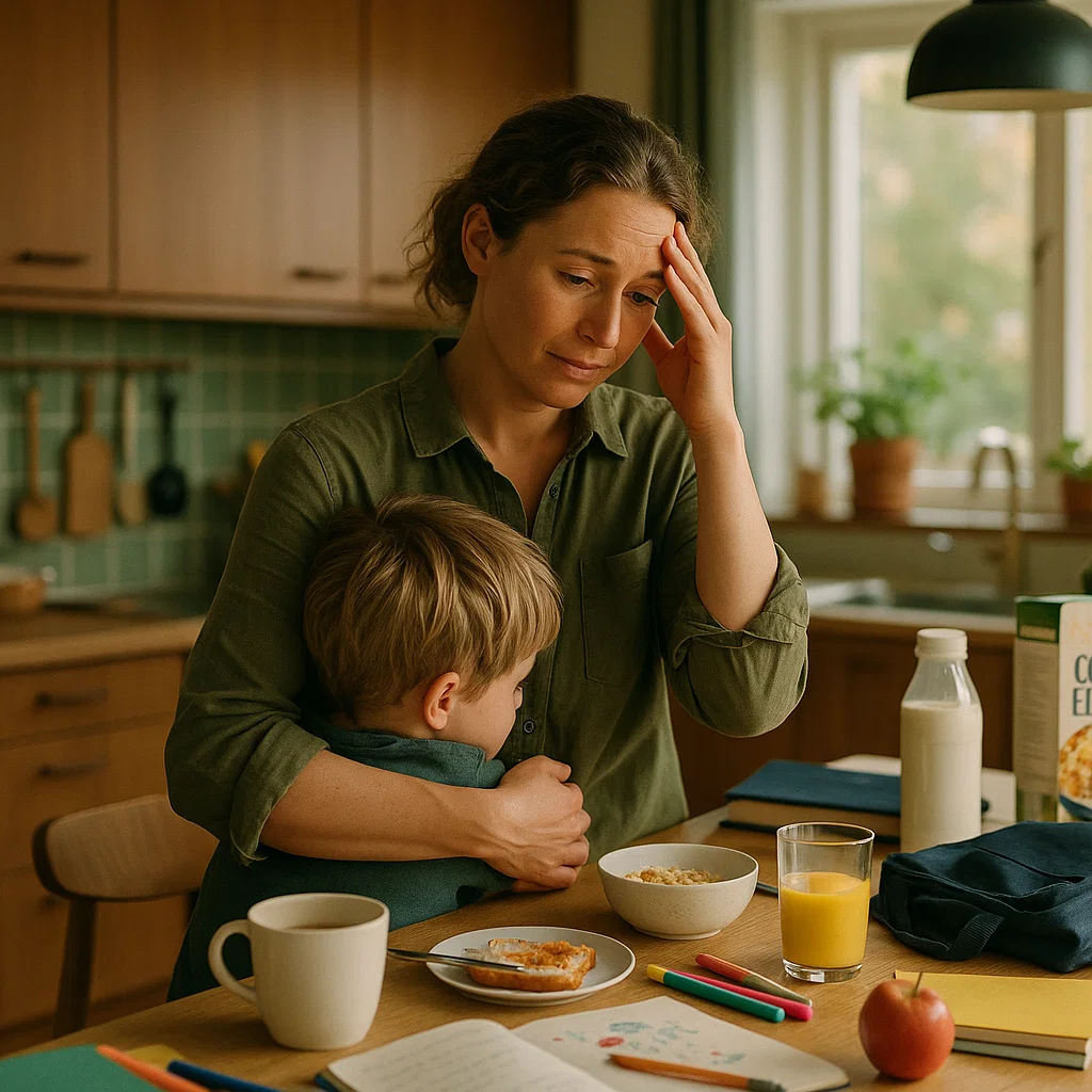 Familie der håndterer hverdagens udfordringer